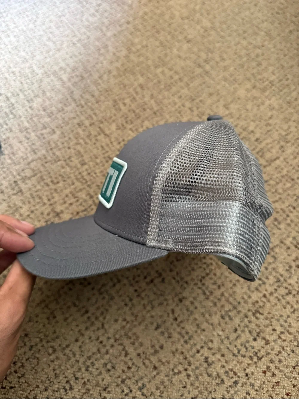 Yeti Gray Mesh Logo Trucker Hat